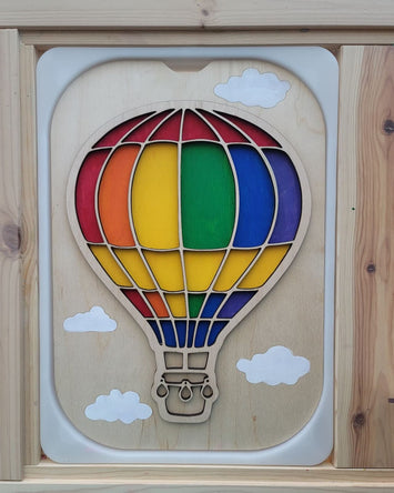 Up Up and Away - Hot Air Balloon Sensory board / Flisat insert