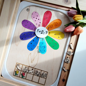 LARGE Flower Activity Board for large TROFAST bin, Flisat insert