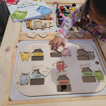 The Color Monster Feelings (Emotion) LARGE board / Flisat insert