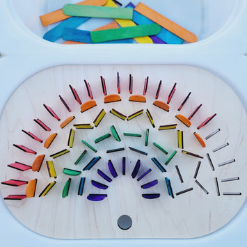 Small Rainbow Activity Lid (Flisat insert) for TROFAST bin | FLISAT table Insert