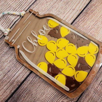 Potty Train Reward Jar with tokens