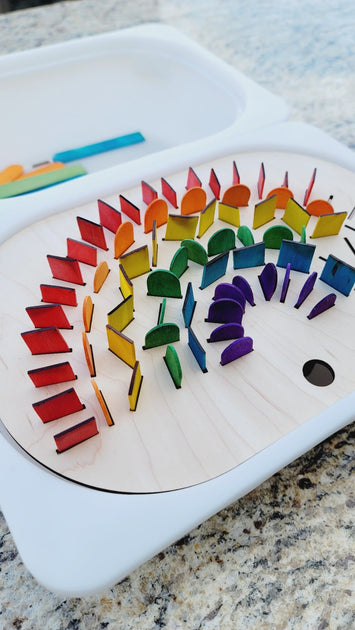 Small Rainbow Activity Lid (Flisat insert) for TROFAST bin | FLISAT table Insert