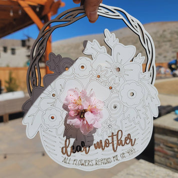 Small Flower Basket board, Flisat insert