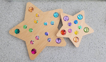 Combo - 1x Large & 1x Small Gem Spinners - Circle OR Star