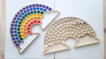 Wooden Rainbow Shaped Sorter