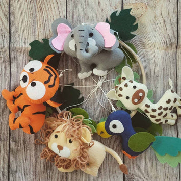 Jungle Safari Felt Nursery Mobile