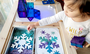 Small Acrylic Snowflake board, Flisat (Trofast) insert