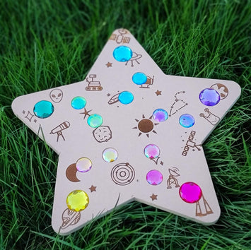 Star Gem Spinner with Space themed engraving