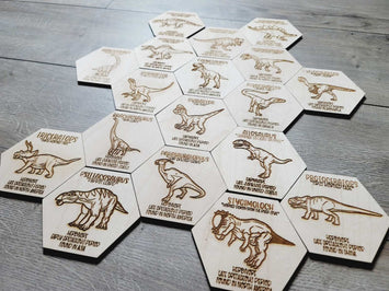 Dinosaur Fact Tiles, Set of 18