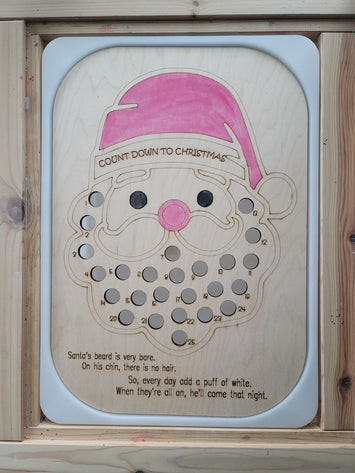 LARGE Santa Avent Calender board / Flisat insert