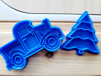 3D printed Christmas tree dough stamper, eco cutter
