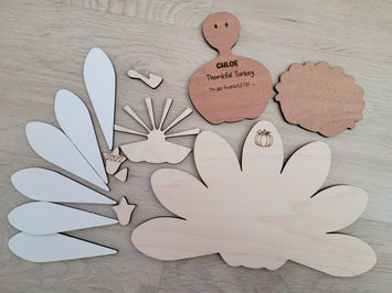 DYI Thankful TURKEY Shelf Sitter with custom name