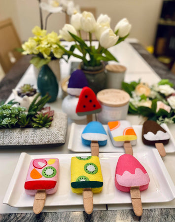 Popsicles Felt Play Food Set