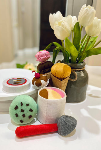 Ice Cream Felt Play Food Set