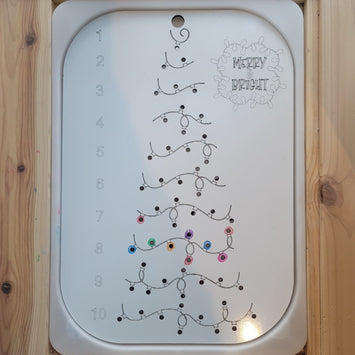 Christmas Lights Trofast lid (Large) (Flisat table insert)