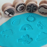 WEATHER Playdough Stamp set