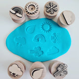 WEATHER Playdough Stamp set