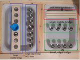 Bridge boards with holes for Trofast bins