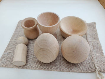 Montessori Egg & Cup, Peg in Pot, Ball In Bowl