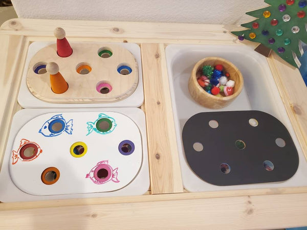 Small Lid 2-in-1 Color Sorter / Peg Doll Holder Lid – PigletInBloom