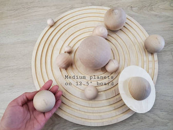 Unpainted Sun, Planets, & Moon (no board)