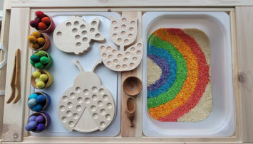 Wooden Shape Sorter, Ladybug Fish, Tulip