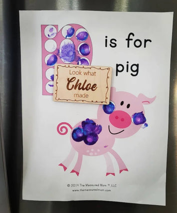 Kids Art Display Personalized Wooden Magnet