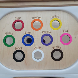 Painted Small Color Sorting Lids - in Circles or Balloons