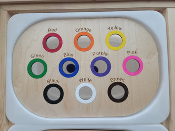 Painted Small Color Sorting Lids - in Circles or Balloons