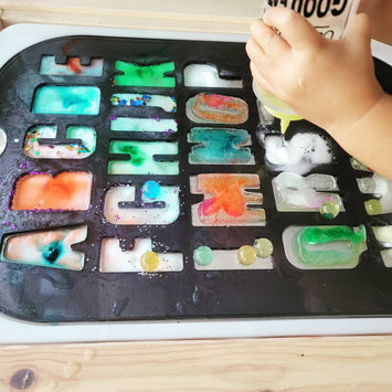 Uppercase - Waterproof Acrylic Alphabet Letter Puzzle Board