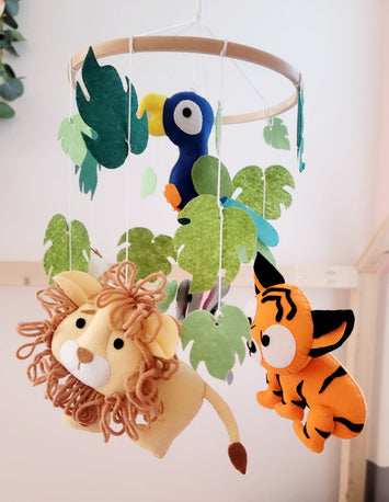 Jungle Safari Felt Nursery Mobile