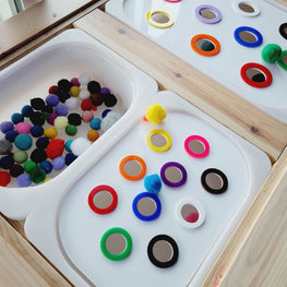 LARGE  Acrylic Waterproof Color Sort Lid for large Ikea TROFAST bin / Flisat table insert