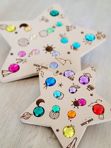 Star Gem Spinner with Space themed engraving