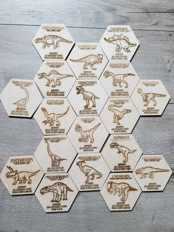 Dinosaur Fact Tiles, Set of 18