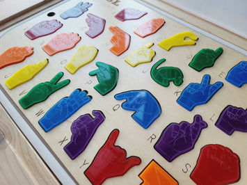 ASL Alphabet Letter Hand Pieces (no board)