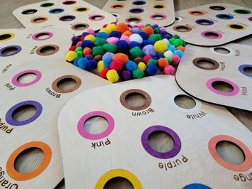 LARGE  Wooden Color Sort Lid for large TROFAST bin | FLISAT table Insert