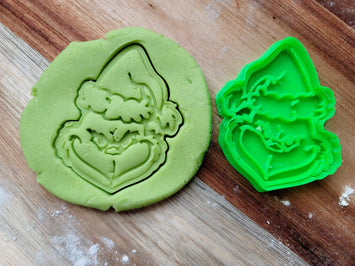 3D printed Grinch dough stamper, Eco Cutter