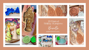 BUNDLE - 3D printed Holiday dough stamper set, Eco Cutters
