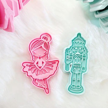 CANDY LAND 3D printed Ballerina & Nutcracker dough stampers set, Eco Cutter