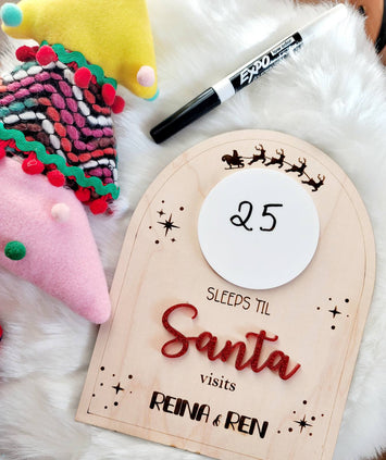 Countdown to Christmas sign