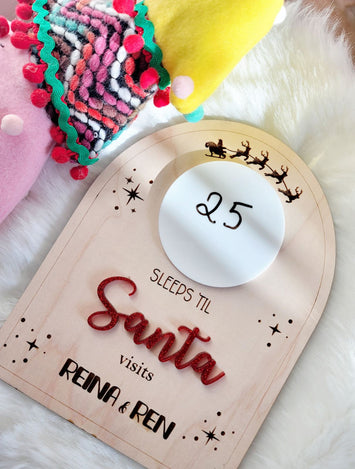 Countdown to Christmas sign